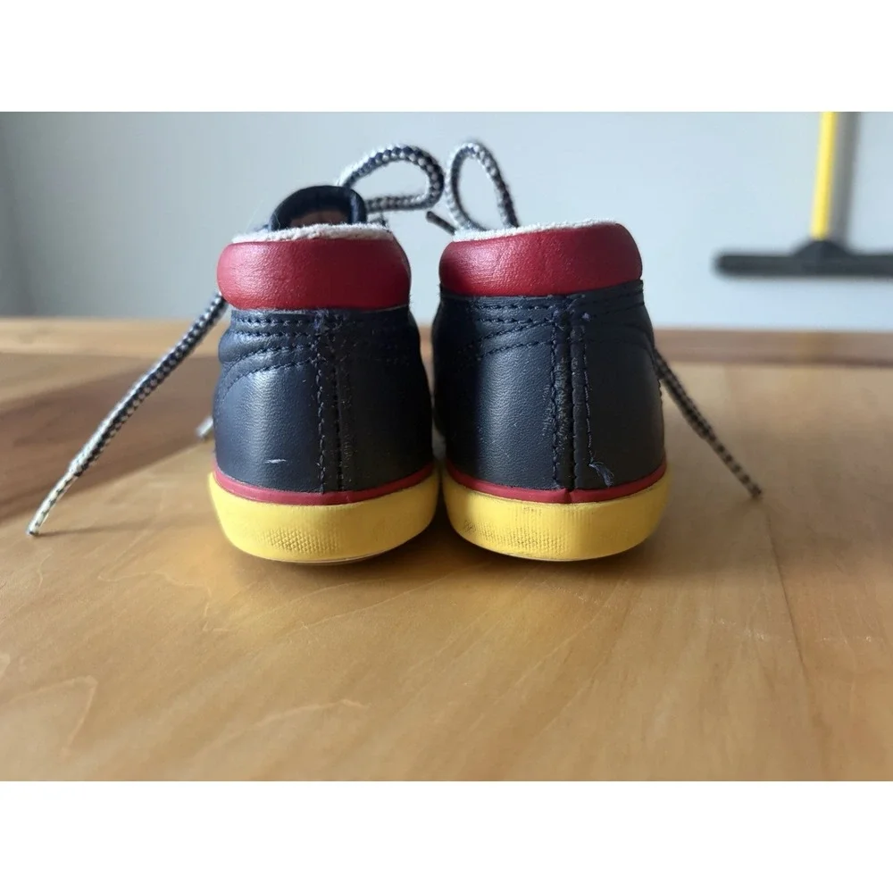 Vintage 90s Stride Rite Toddler Walking Shoes Navy Blue Primary Colors 5 Wide